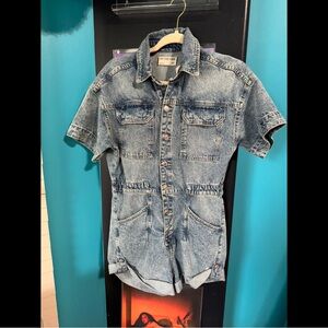 Free People Denim Romper